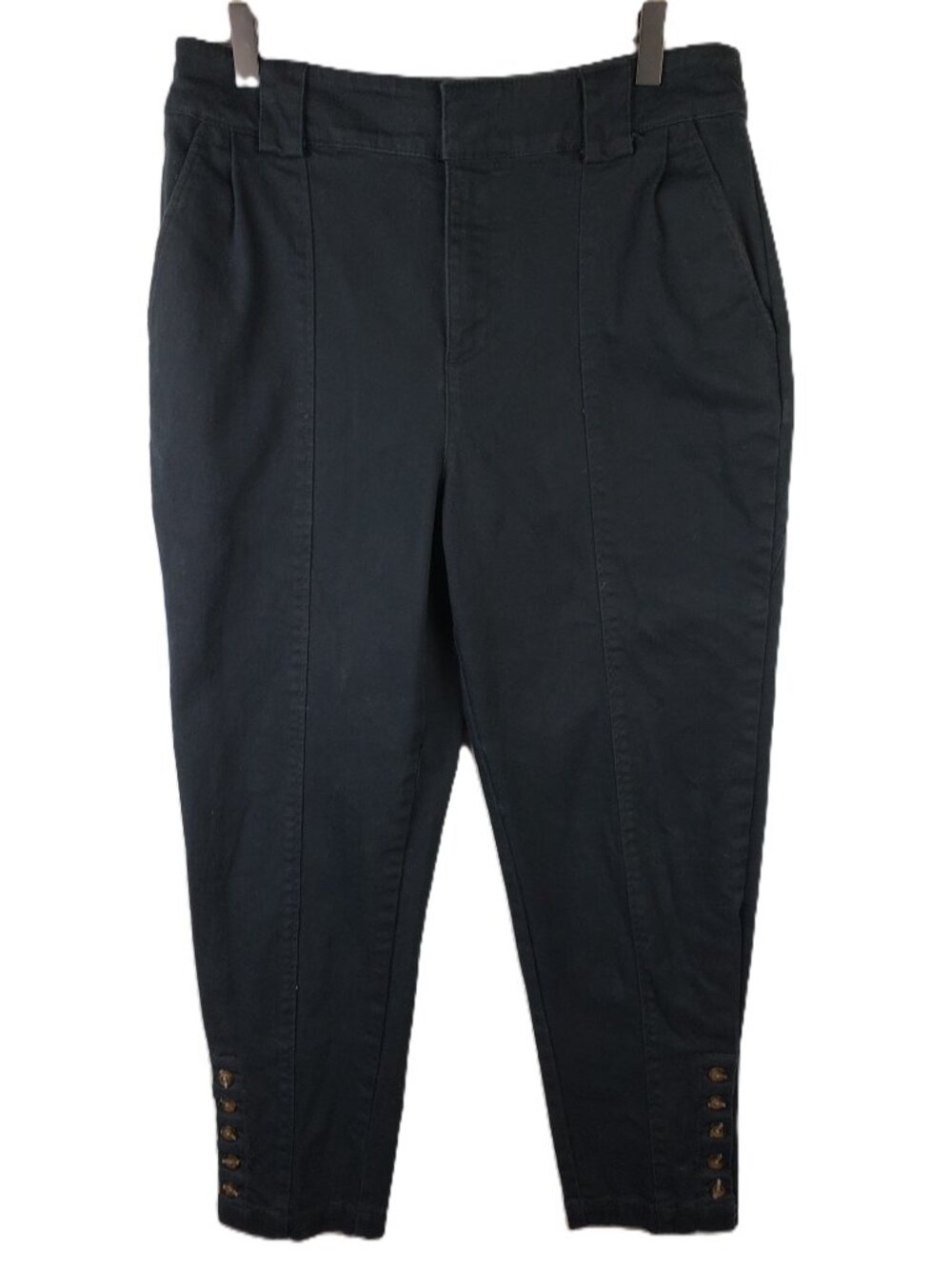 Who What Wear Jeans Denim Pants Black Tapered Button Ankle Utility size 8